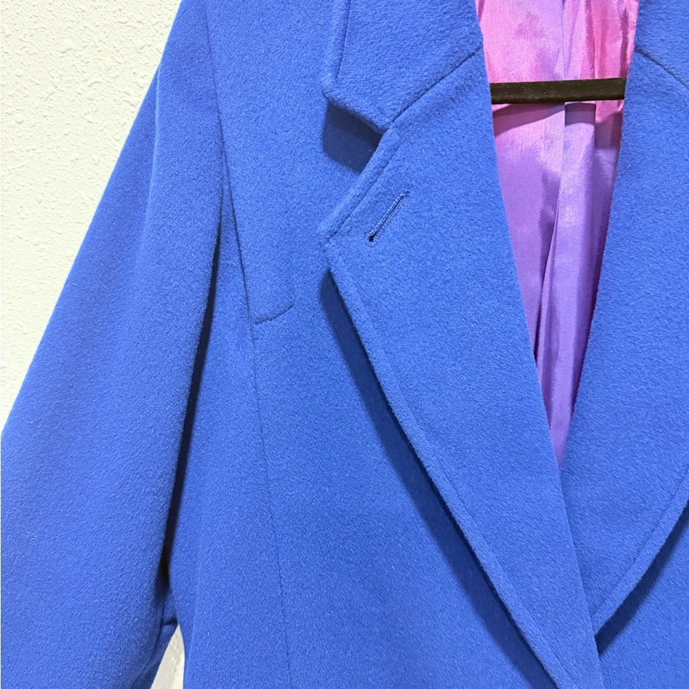 Vintage Braefair Women's Royal Blue single breast coat M - Picture 9 of 13
